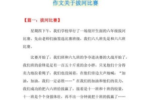 拔河比赛（团结协作，勇往直前）
